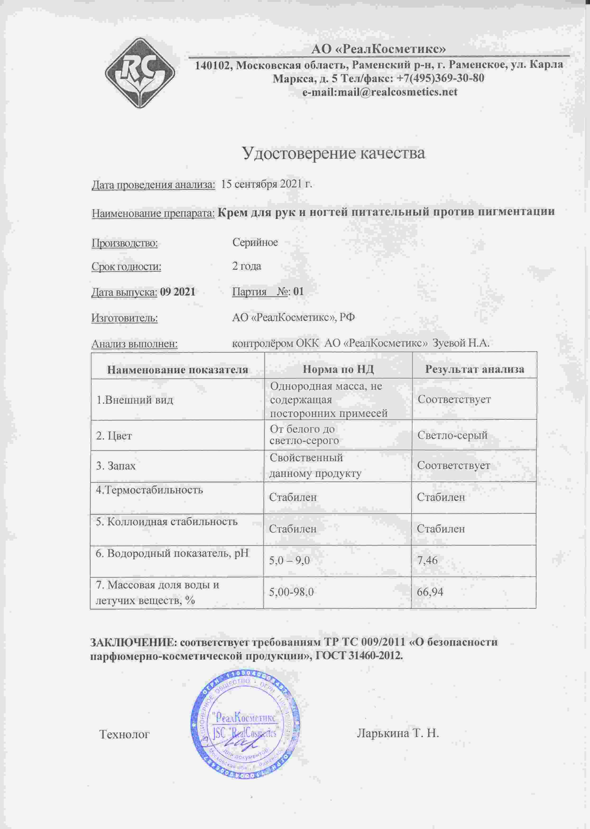 Паспорт №0920210901